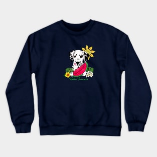 Dalmatian Hello Summer Crewneck Sweatshirt